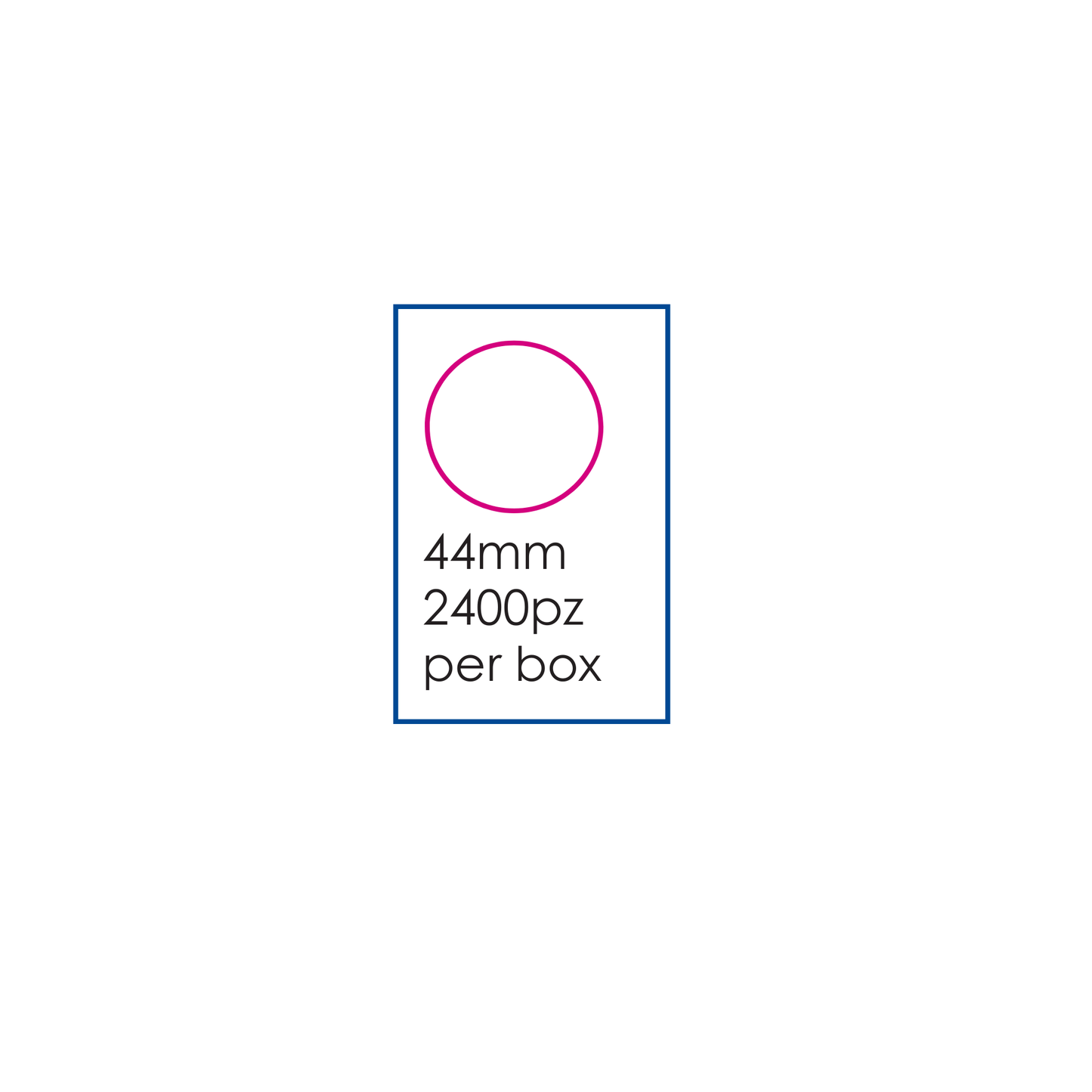 Box bollini/etichette tico A4 44mm 2400pz