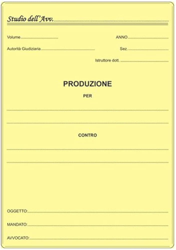 Cartella Senza Lembi - Produzioni Avvocato