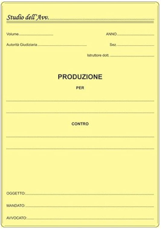 Cartella Senza Lembi - Produzioni Avvocato