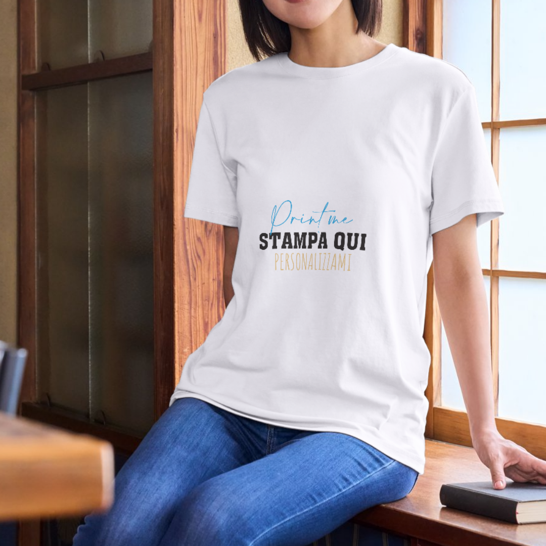 T-Shirt Personalizzata — Stampa Lato Cuore e Schiena formato A4